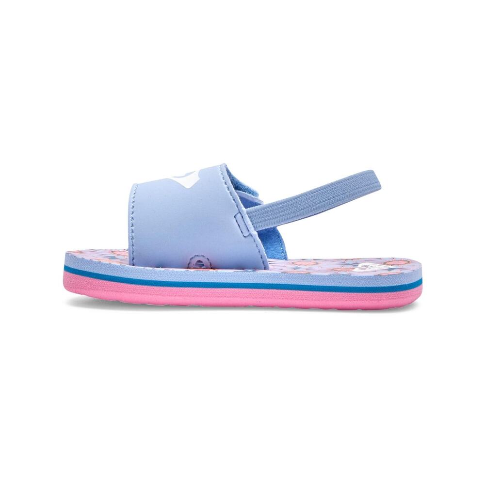 Roxy Girls TW Finn Sling Back Flip Flop Sandal, Blue Print 233, 6 Toddler